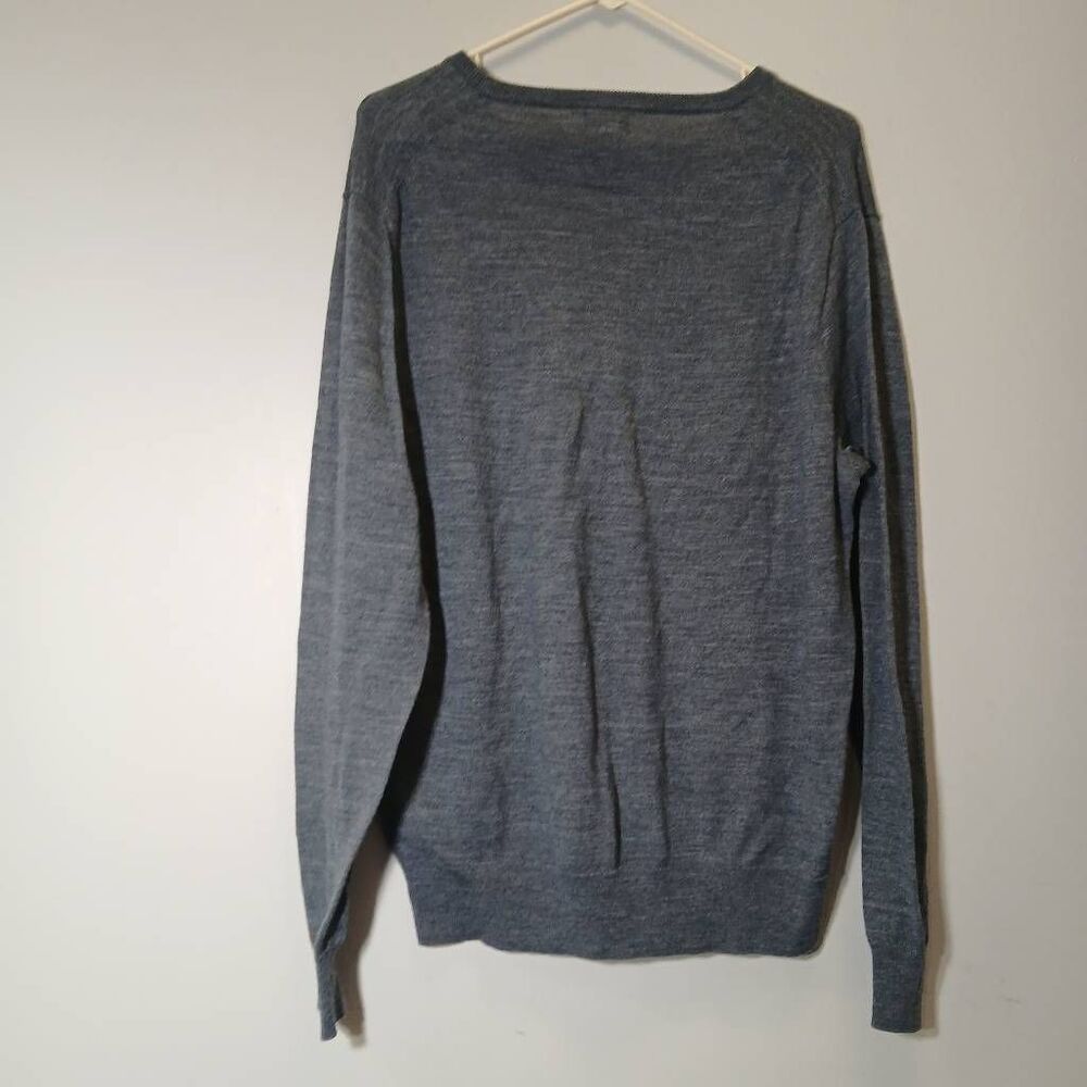 J.crew xl mens lightweight merino wool sweater gray blue spring summer